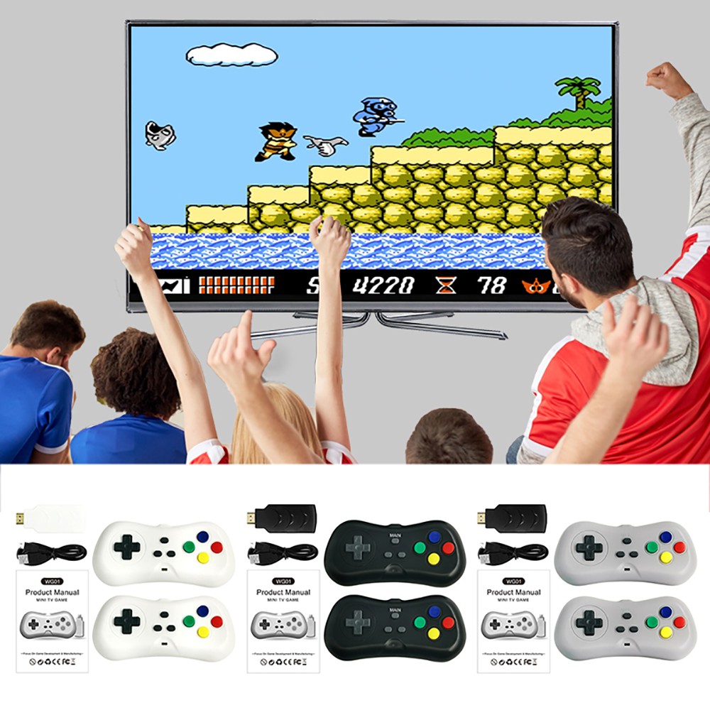 Giảm 100K Hôm Nay Bộ máy chơi game 638 trò Mario, Contra, Xe Tăng,.. kết nối HDMI không dây hỗ trợ 2 người chơi