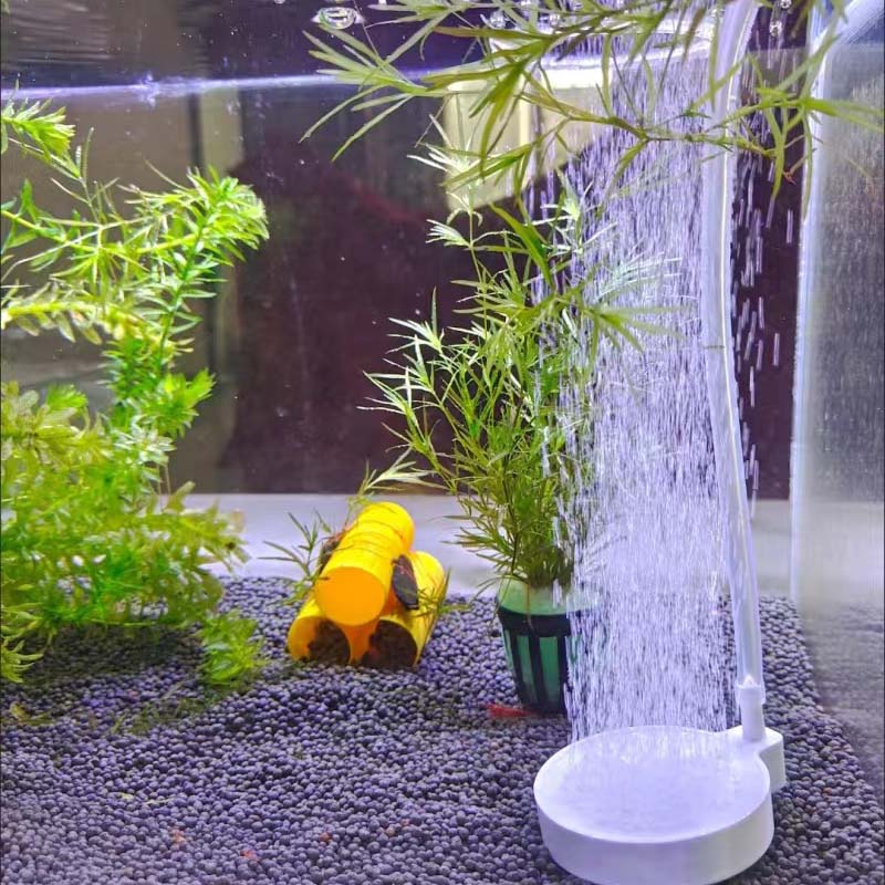 AQUARZOO Aquarium Nano Air Stone Disk Round Air Stone Diffuser Disk Oxygen Pump Sand Stone Bubble Plate for Fish Tank