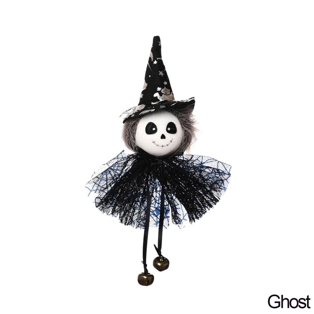 Chuông Đồ Chơi Nhồi Bông Hình Phù Thủy Màu Đen L1X5 Trang Trí Tiệc Halloween