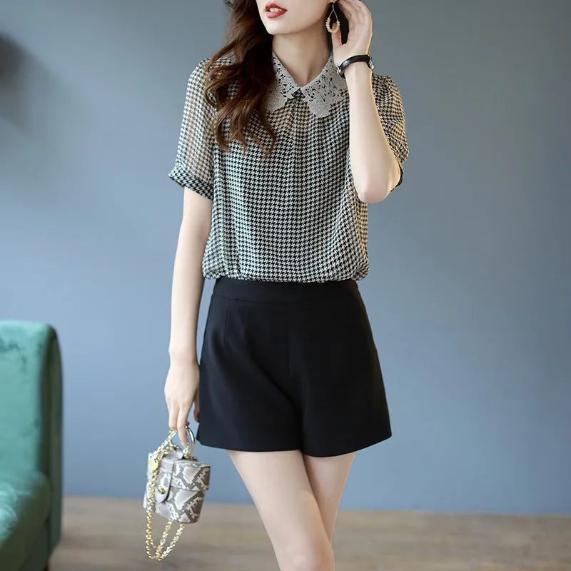 Áo Sơ Mi chiffon Ngắn Tay Thời Trang Mùa Hè Dành Cho Nữ