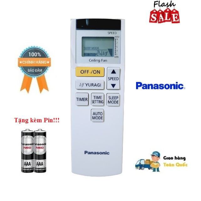 Remote Điều khiển quạt trần Panasonic F60TAN1610ZM- Hàng mới chính hãng Panasonic 100% Fullbox Tặng kèm Pin