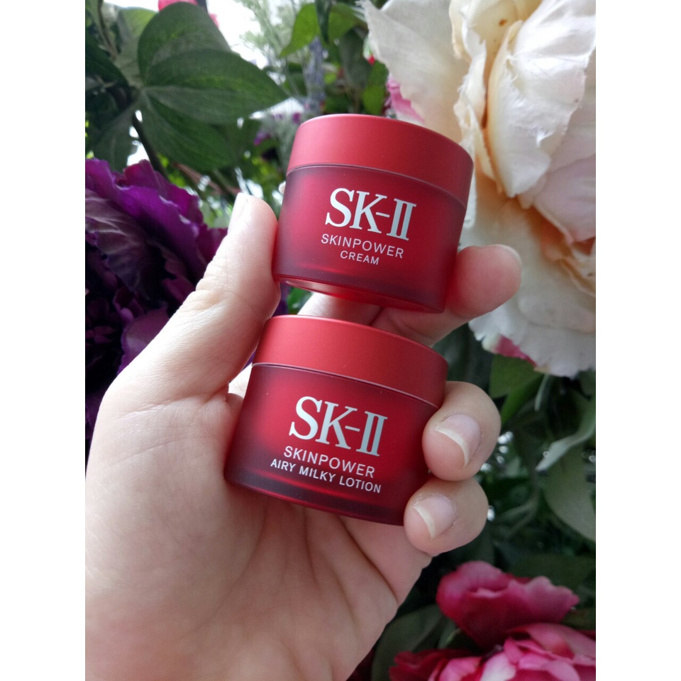 Kem dưỡng da chống lão hóa mẫu mới mini skii/ sk2/ sk-ii Skinpower cream 15g, hàng tách set chính hãng chẩn nội địa Nhật