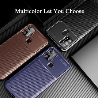 Ốp điện thoại sợi carbon silicon TPU mềm chống sốc cho Samsung Galaxy M31