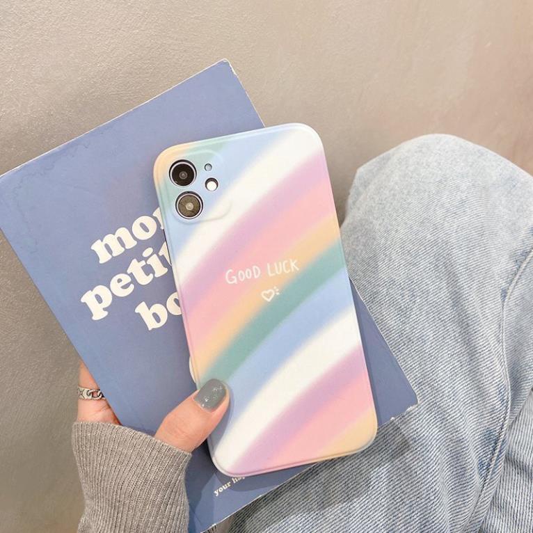 Ốp Lưng Iphone Vuông Cầu Vồng 5/5s/6/6plus/6s/6splus/7/7plus/8/8plus/x/xr/xs/11/12/pro/max/plus/promax - ĐQ Store