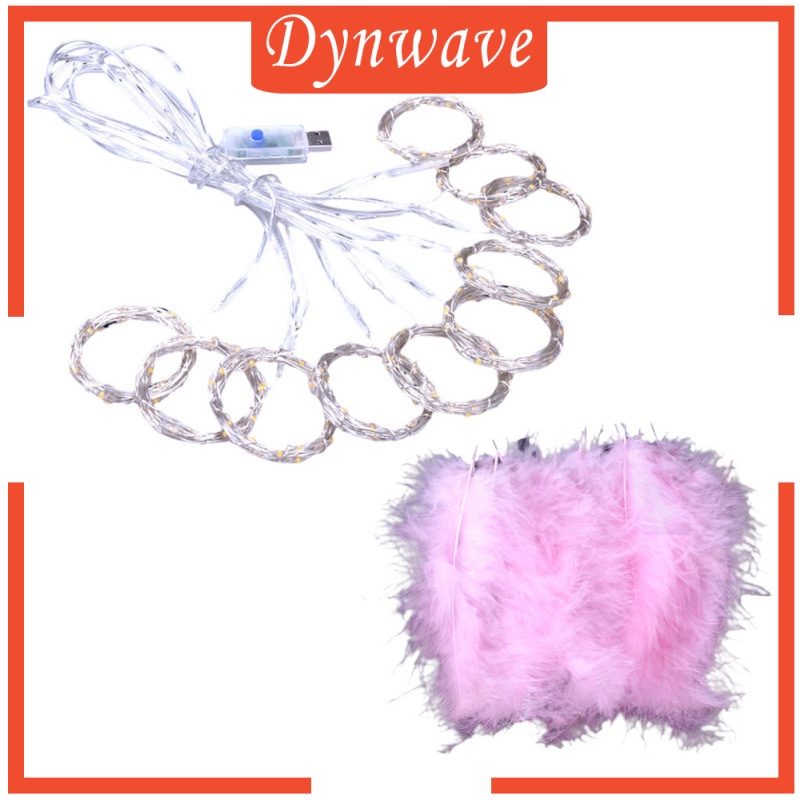 Dây đèn LED lông vũ trang trí