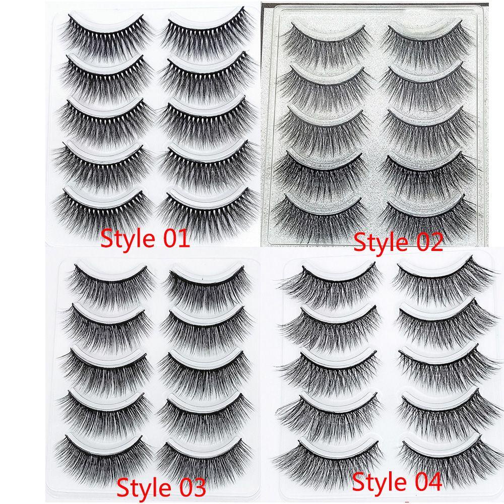 ☆Hoa Hồng☆ 5 Cặp Lông Mi Giả Dài Đầy Đặn Tự Nhiên Không Cần Làm Nặng Lông Mi Dành Cho Nữ