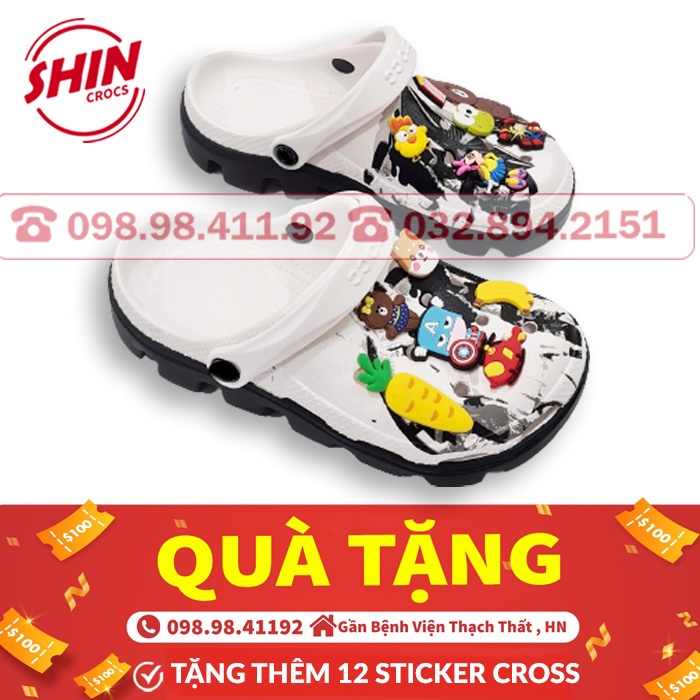 dép cross💖FREESHIP💖dép cross vảy sơn đen mũi 3D SHINCR3D tặng thêm 12 sticker cross | WebRaoVat - webraovat.net.vn