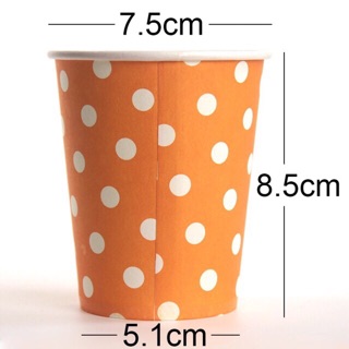 Set 10 cốc giấy chấm bi