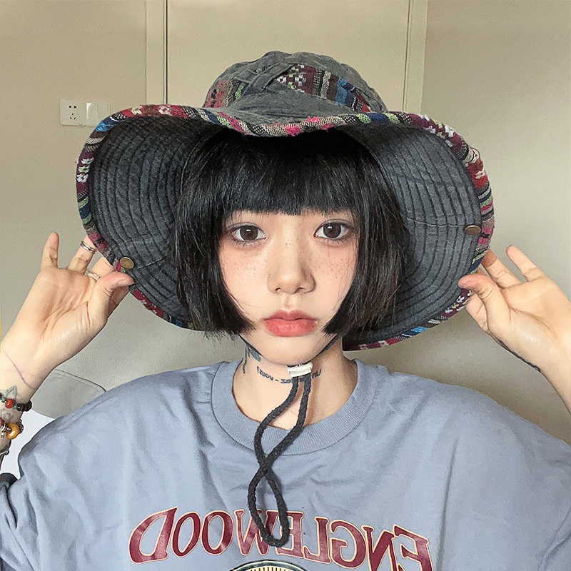 Nón Vành Denim Phong Cách Retro Thời Trang Cho Nữ