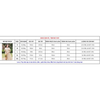 RN356_Rập giấy may đầm cổ sen nữ