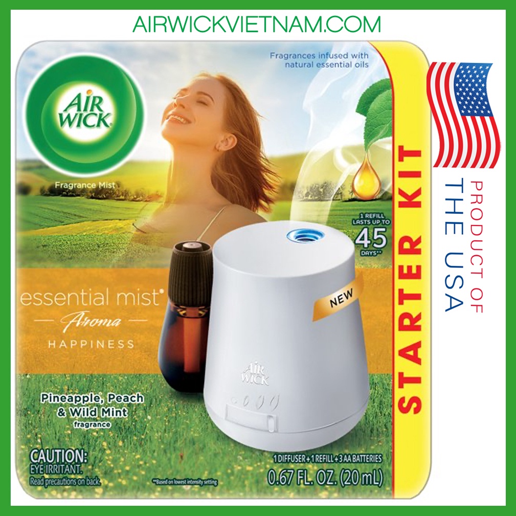 Máy và tinh Dầu AIRWICK MIST ESSENTIAL - Máy thay thế cho máy khuếch tán