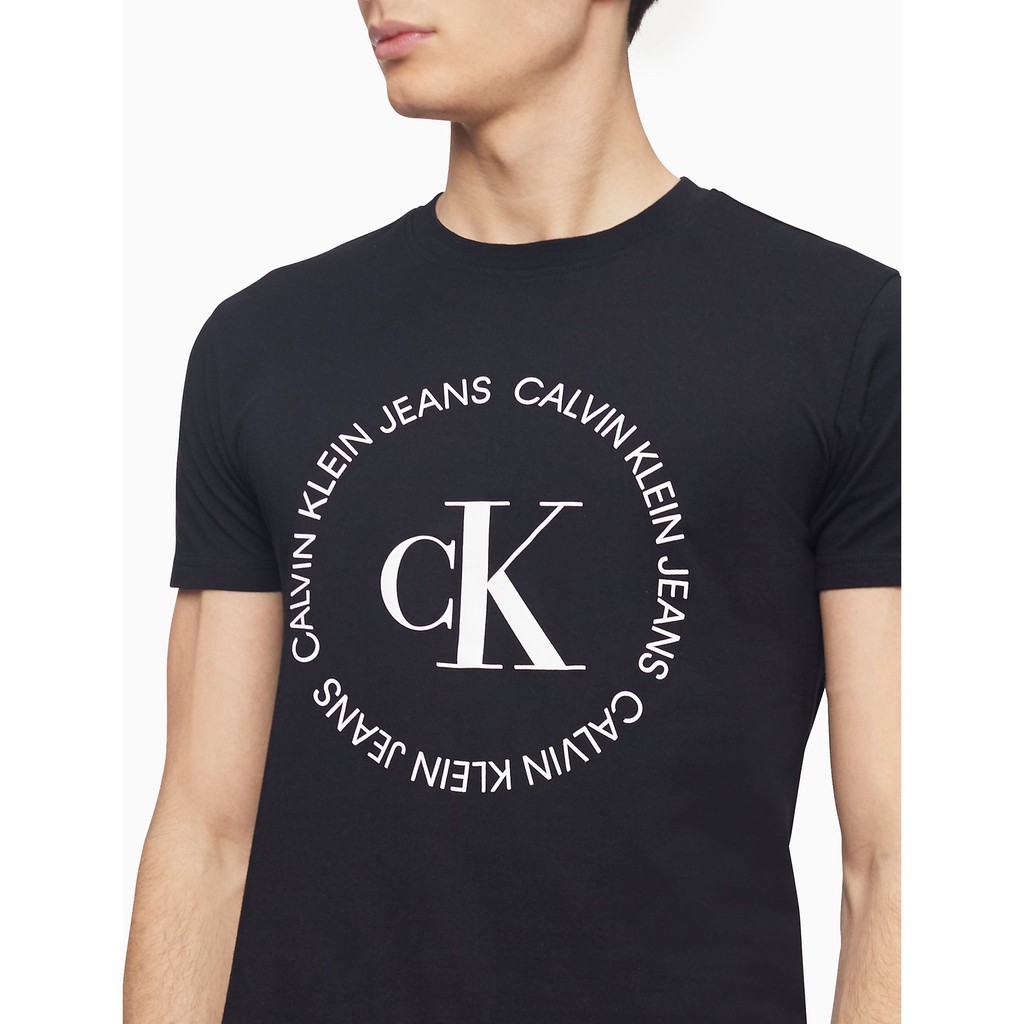 Ready stock Ck Boys Calvin Klein printed Round Logo Short sleeve t-shirt