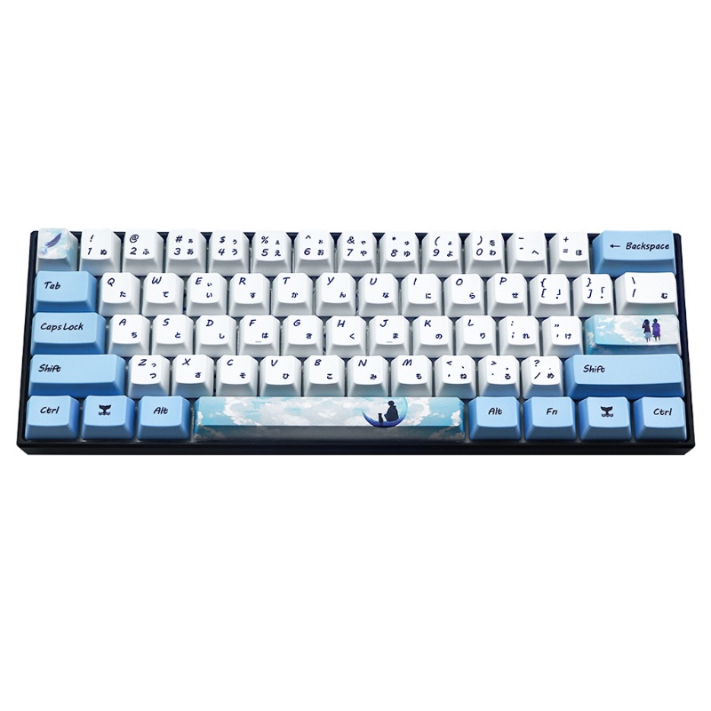 Bộ Nút Bàn Phím Cơ Chơi Game PBT Cho GH60 GK61 GK64 73 Phím