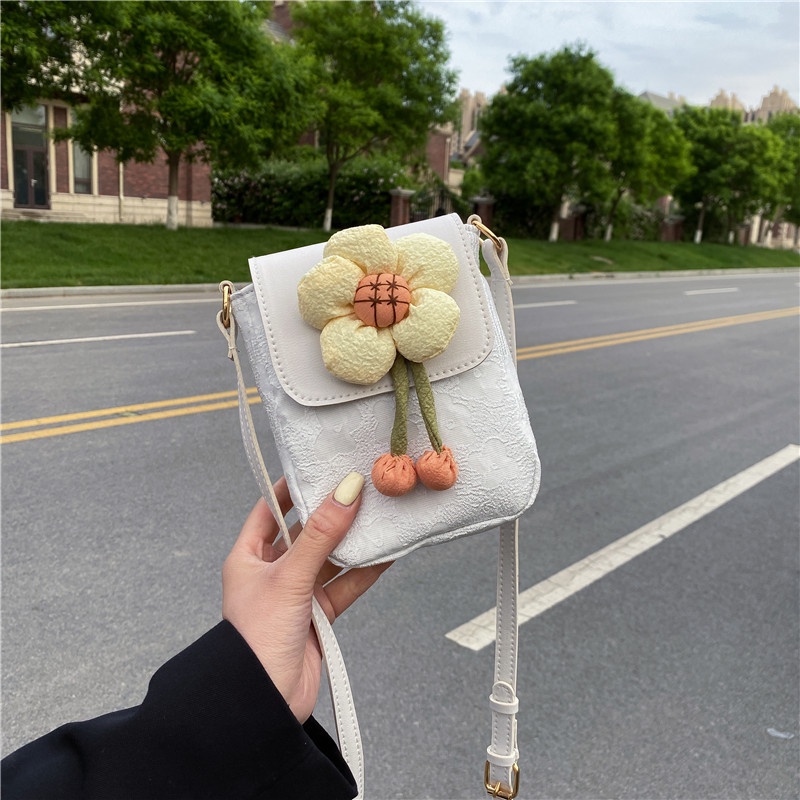 Túi Đeo Chéo Hình Vuông Nhỏ In Họa Tiết Hoa Thời Trang Mùa Hè Dành Cho Nữ 2022