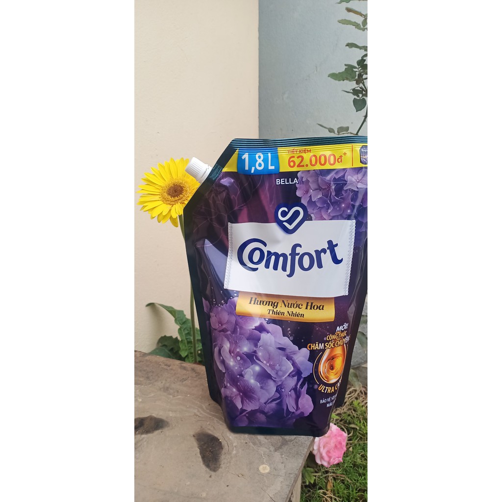 Nước xả vải Comfort Hương Nước hoa thiên nhiên túi 1,8L