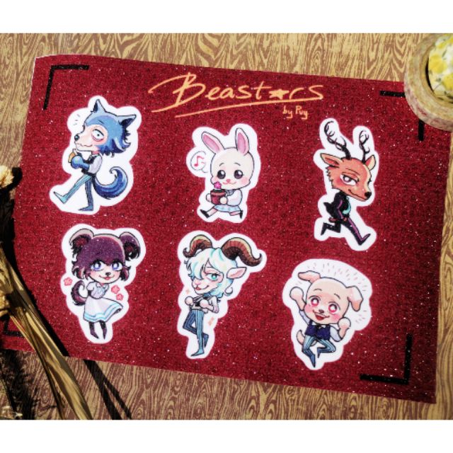 Sticker tấm chibi Beastars
