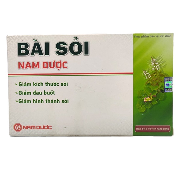 Bài Sỏi Nam Dược - Giảm đau buốc - giảm kích thước sỏi - giảm hình thành sỏi