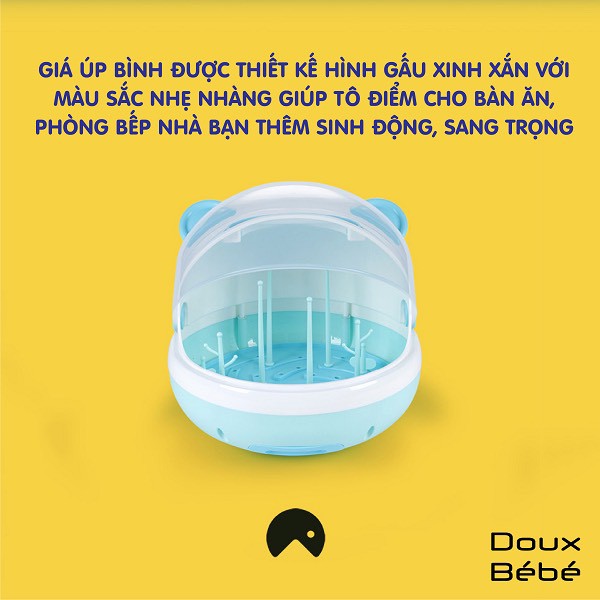 Giá úp bình hình gấu CAYABE Doux BeBe màu xanh dương