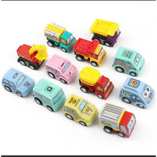Đồ Chơi Ô Tô, Xe Mini Bánh Đà Cho Bé, Set Xe Đua