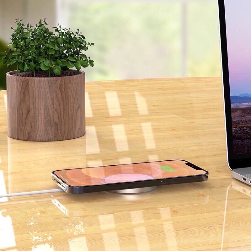 ✅Chính Hãng✅Đế sạc/Dock KHÔNG DÂY iPhone 13 12 Pro max SẠC NHANH 15W MAGSAFE HOCO CW30 cho iphone ipad android ...