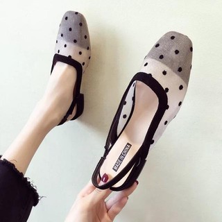 Sandal sục lưới chấm bi hàng đẹp