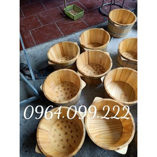 Chậu gỗ ngâm chân có hạt massage