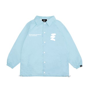 ÁO KHOÁC BIỂU TƯỢNG XANH TRẮNG - BLACK MONKEY LOGO SYMBOLIZED COACH JACKET