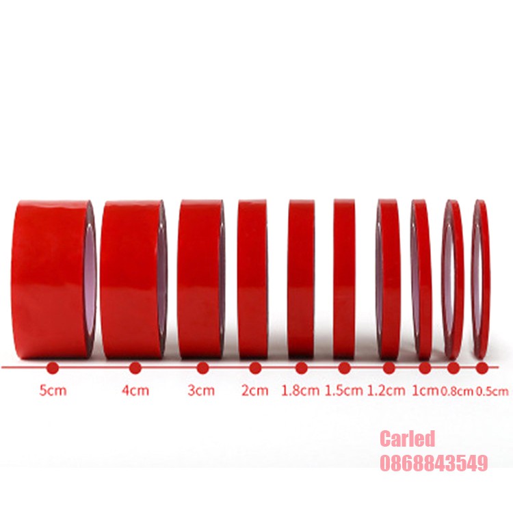 Băng keo 2 mặt trong suốt bám dính cao loại 0.6cm-1.5cm