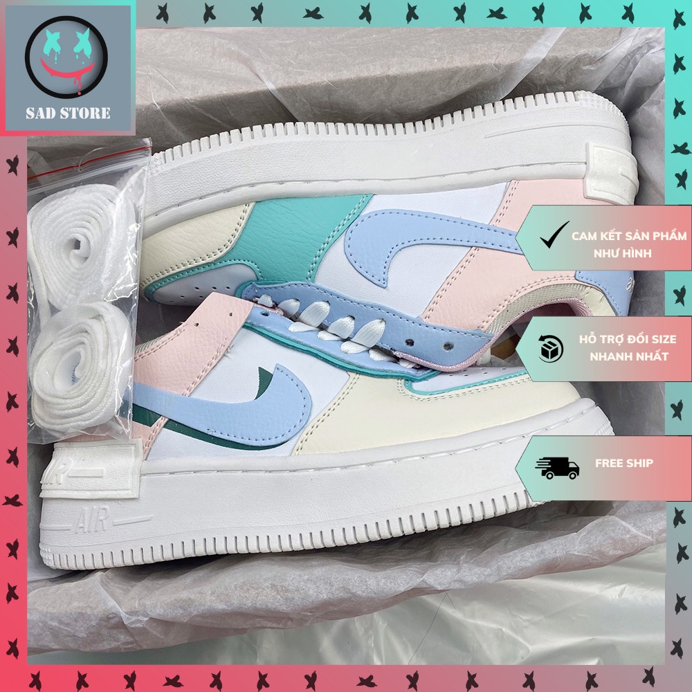 Giày_Nike AF1 Nữ, Giày_Nike Air Force 1 Đế Xanh Đế Hồng Full Box + Bill Free Ship Toàn Quốc | BigBuy360 - bigbuy360.vn