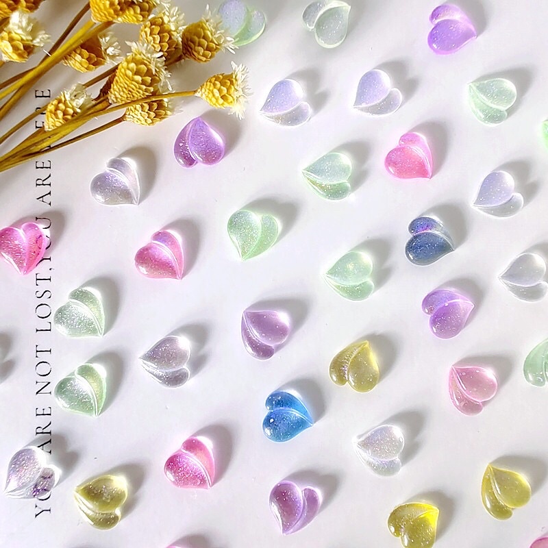 Set 4 Charm Hồ Ly, Trái Đào , Trái Tim trang trí móng nail