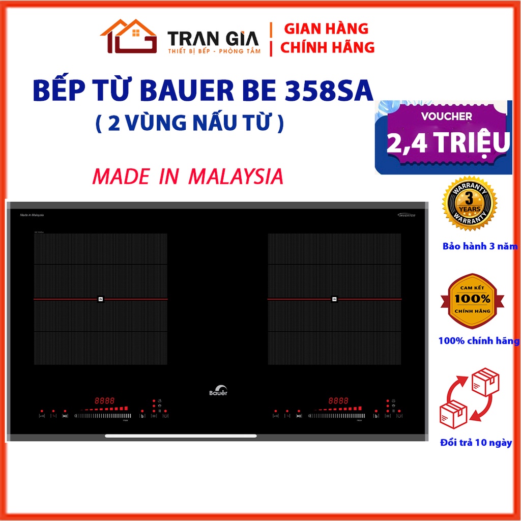 Bếp điện từ âm tiết kiệm điện, Full tính năng Nhập khẩu Malaysia Bảo hànđiện