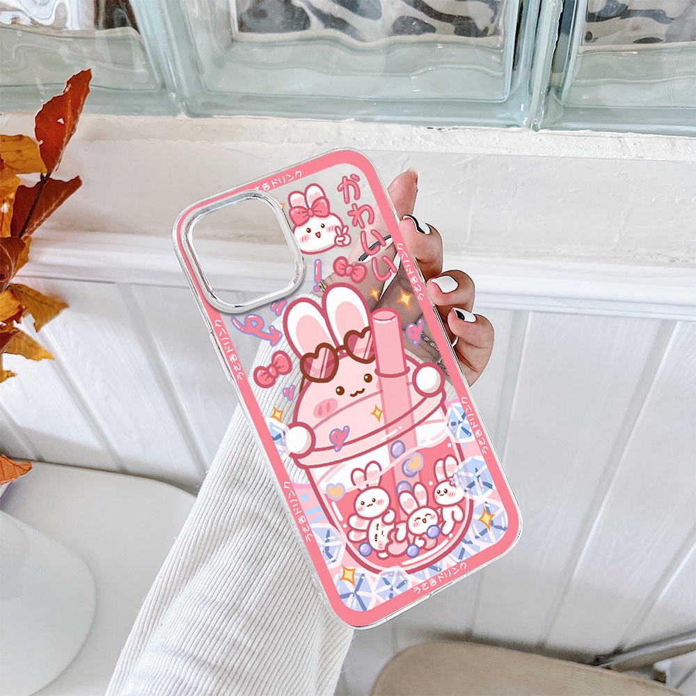 Ốp Điện Thoại Hình Gấu Và Thỏ Cho iphone 11 pro max 12 pro max 13 pro max mini iphone 6 7 iphone 8 iphone 6 7plus iphone se 2020 iphone x xs xr 5 4