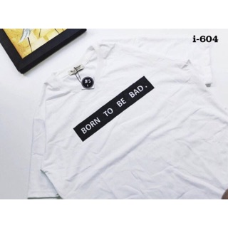 Áo thun nữ tay lỡ in Born To Be Bad
