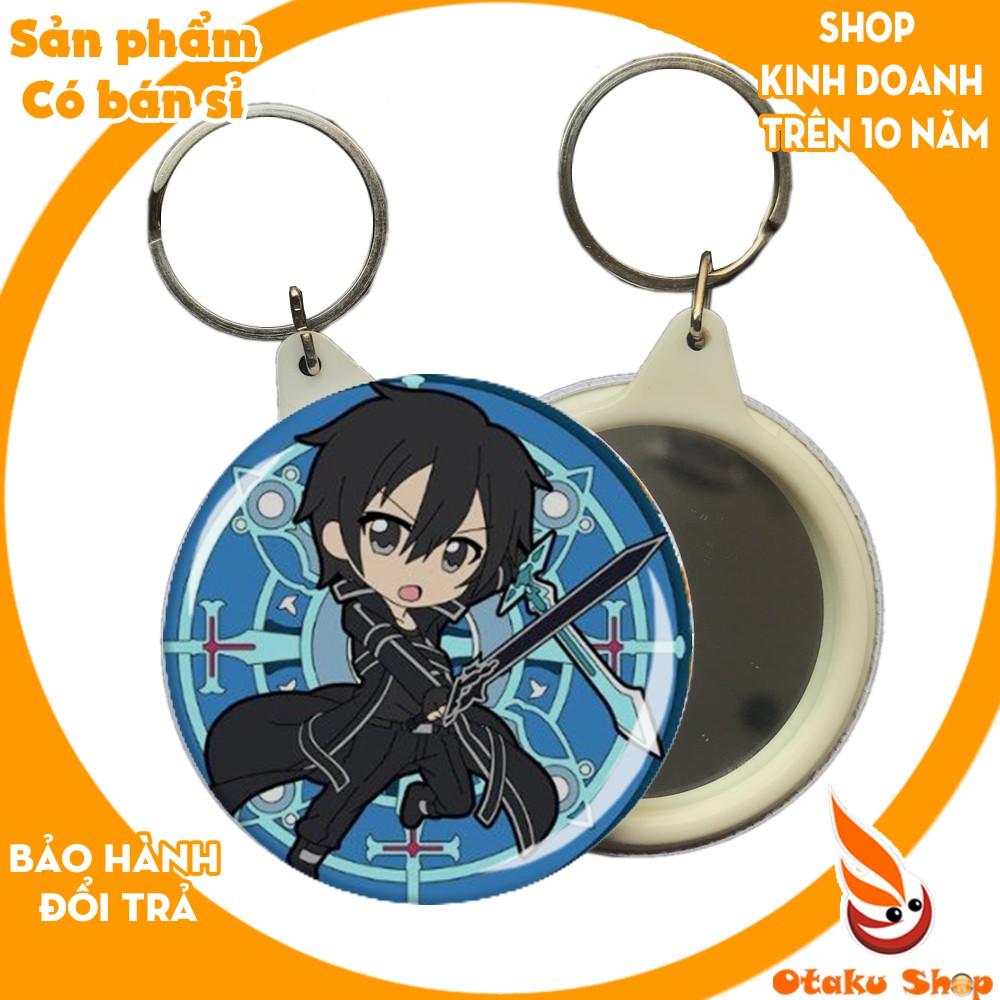 20/640 MẪU&gt; Huy hiệu móc khóa Anime phim SAO Đao kiếm Thần Vực Sword Art Online nhân vật Kirito,Asuna,Sinon