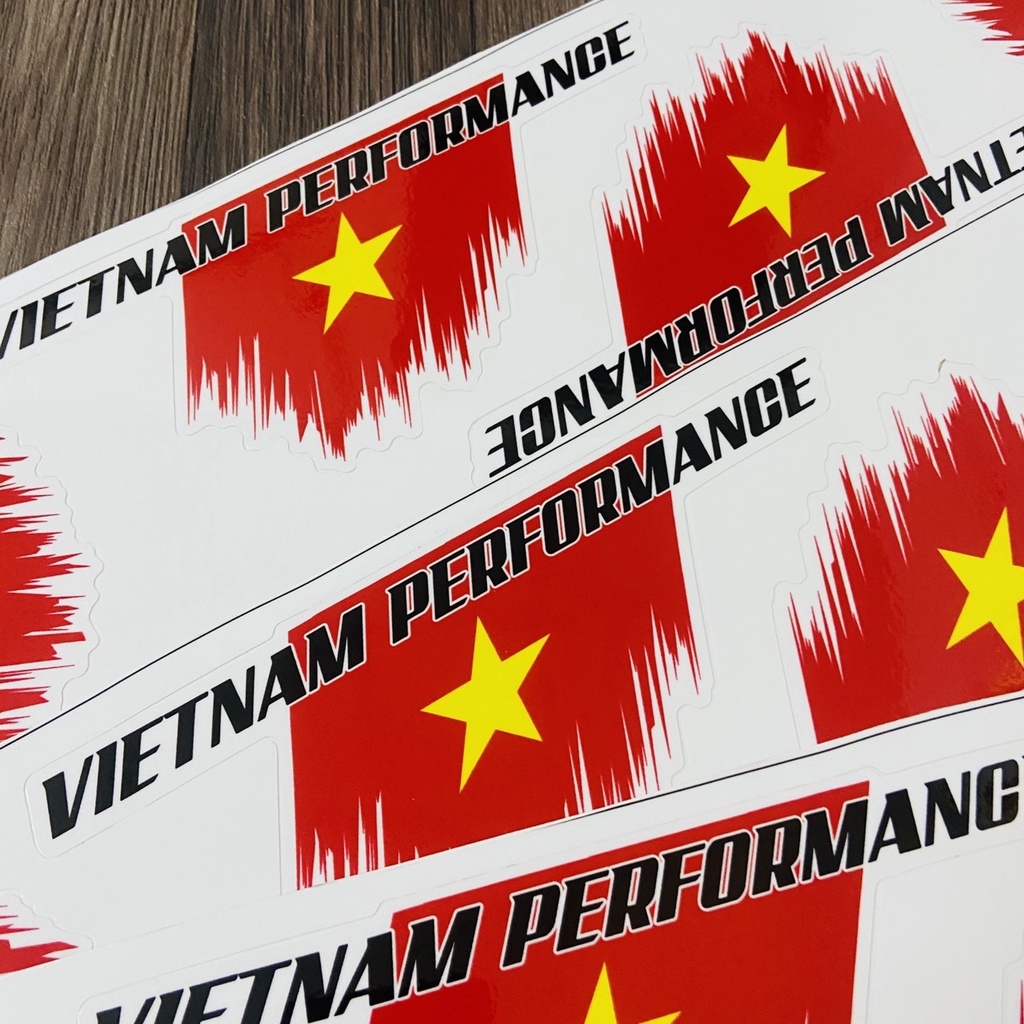 (VIỆT NAM CHIẾN THẮNG) BỘ TEM CỜ VIỆT NAM DÁN DỌC CHỮ TÊN XE MÁY