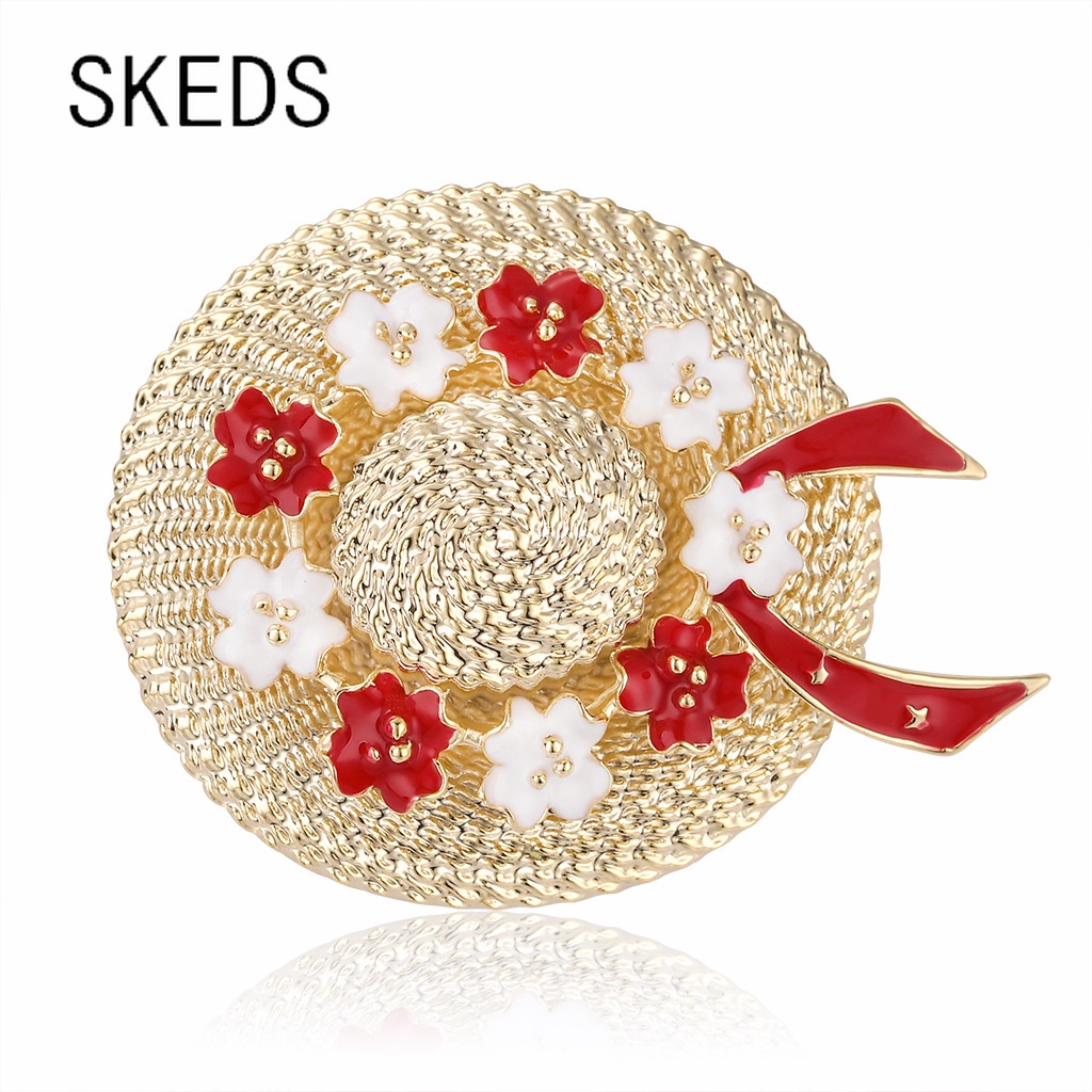 Ghim Cài Áo Hình Nón Rơm Đính Đá Thời Trang