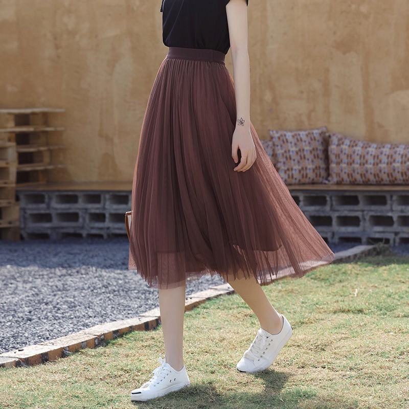 Chân váy ren xếp ly 3 lớp