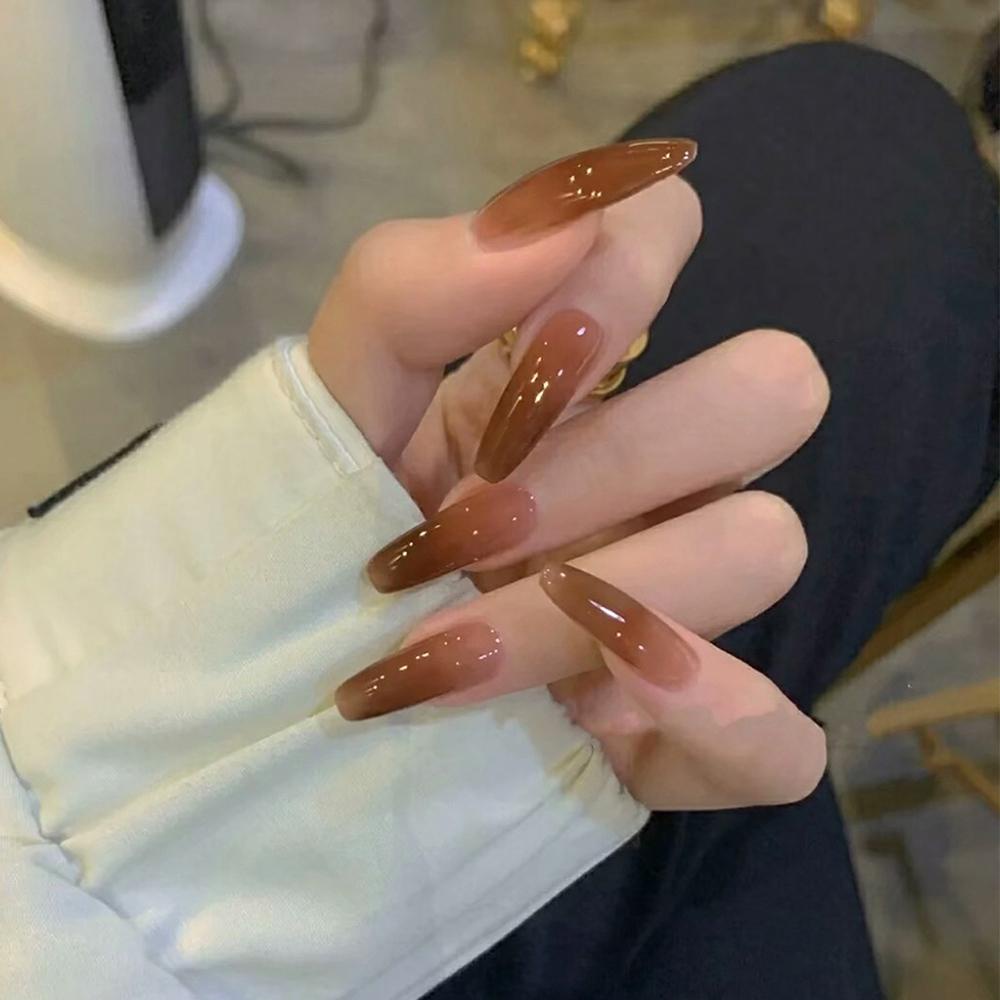 CACTU Hộp 24 Móng Tay Giả Múa Ba Lê Kèm Keo Nhấn