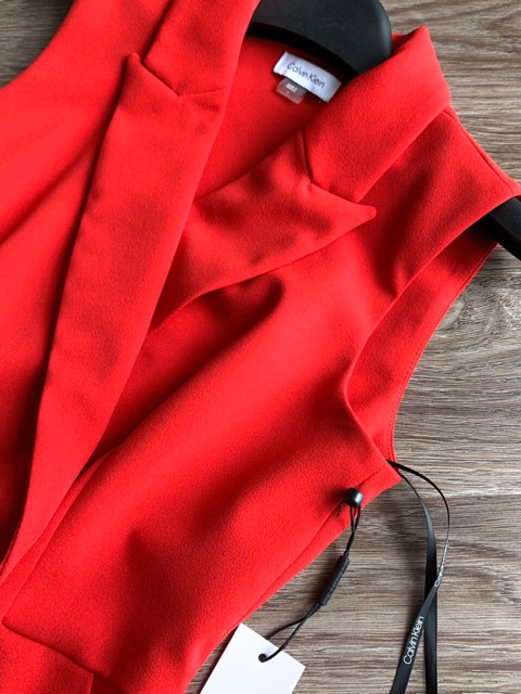 Váy vest blazer đỏ đen