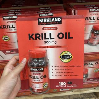 💊 KRILL OIL KIRKLAND Viên uống bổ tim mạch từ dầu con nhuyễn thể