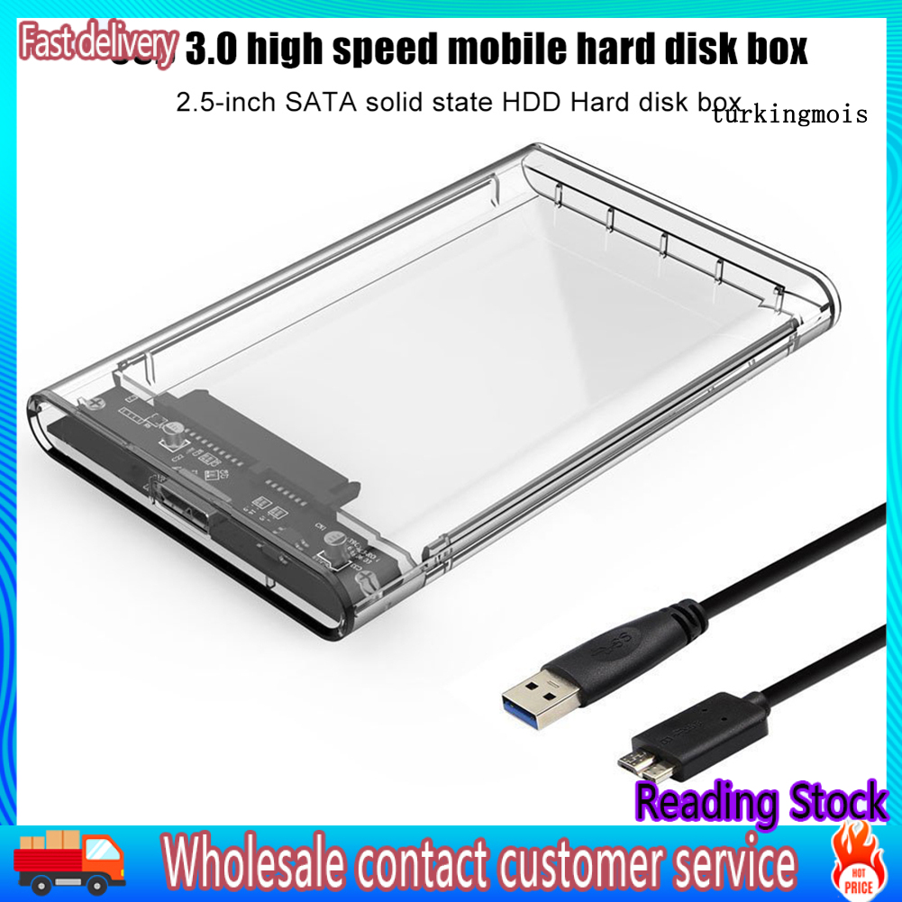 TUDP_ 5Gbps High Speed 2.5inch SATA HDD SSD USB 3.0 Mobile Hard Disk Box Case for PC