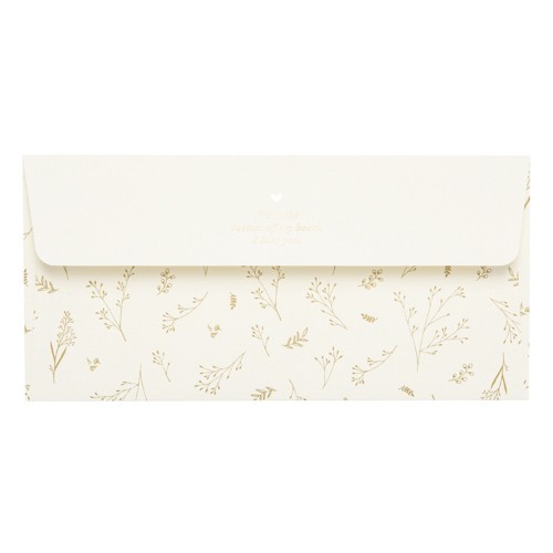 Set 4 Phong Bì ARTBOX Hàn Quốc Màu Ngà Họa Tiết Lá Vàng