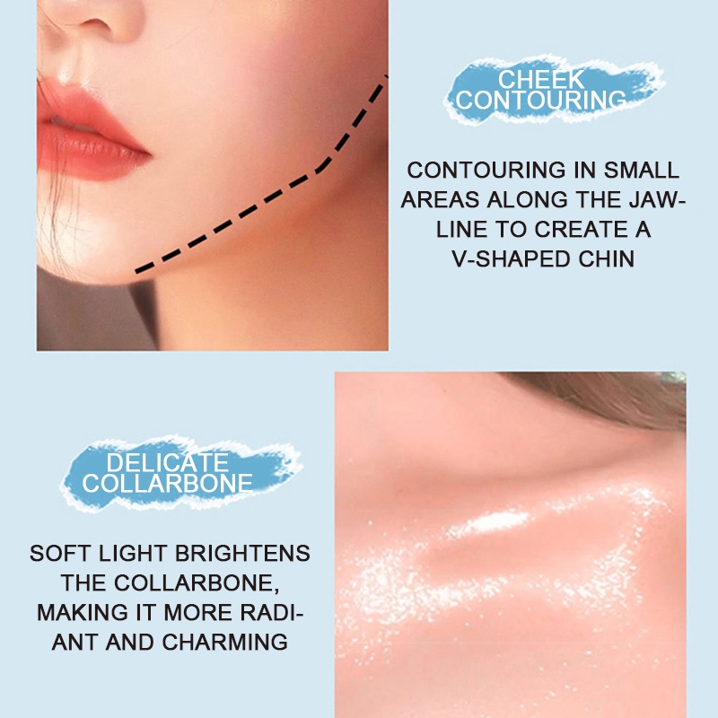 Bảng Phấn Bắt Sáng/Tạo Khối/Má Hồng 3 Trong 1 Trang Điểm Mặt
