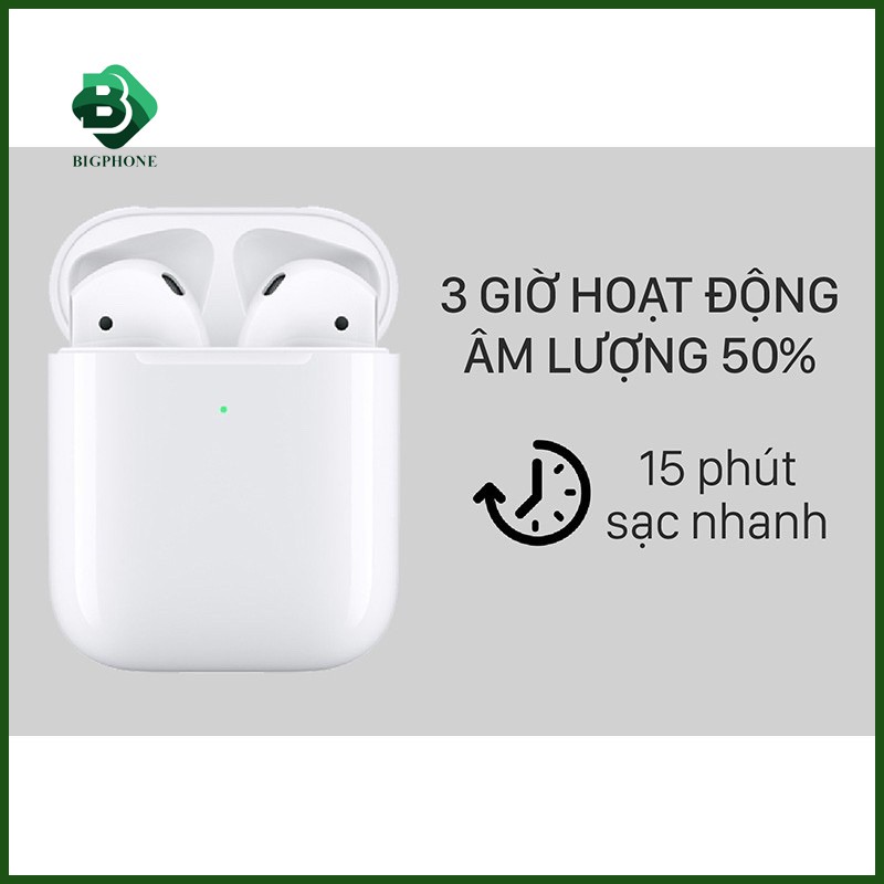 TAI NGHE APPLE AIRPODS 2 Model MV7N2 HÀNG CHÍNH HÃNG MỚI 100% NGUYÊN SEAL, CHƯA ACTIVE | BigBuy360 - bigbuy360.vn