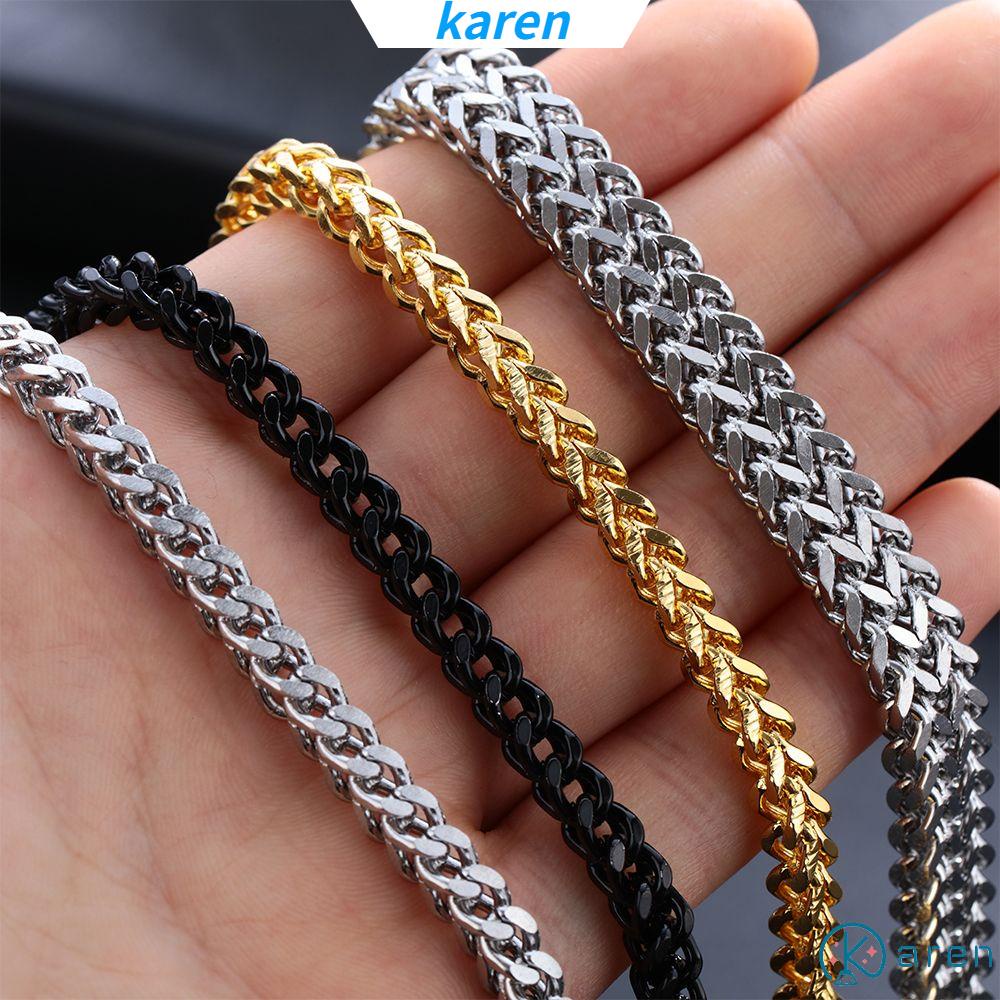 Dây Chuyền Rắn Mới KAREN|Vòng Tay Inox Màu Đen Cá Tính|Vòng Tay Dây Xích Màu Sắc Cá Tính Cho Nam