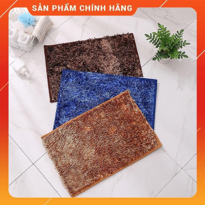 CHÍNH HÃNG -  Thảm chùi chân lông xù 40x60 cm cao cấp,thảm lau chân nhà tắm lông xù