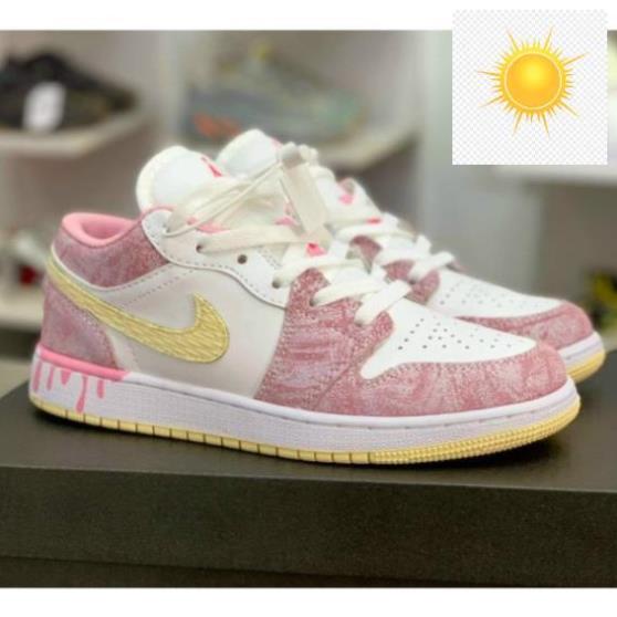 👩‍❤️‍💋‍👩 Giày Nike Hồng Vảy Sơn , Jodan JD1 Hồng Vảy Sơn Nữ FullBox -GY*& 👩‍❤️‍💋‍👩
