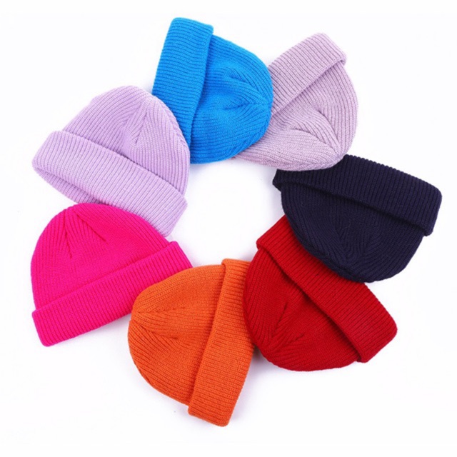 Mũ len beanie trơn unisex nhiều mầu lựa chọn