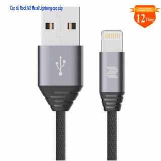 Bộ củ cáp sạc dây dù lightning 1A Rock cho IPhone cao cấp