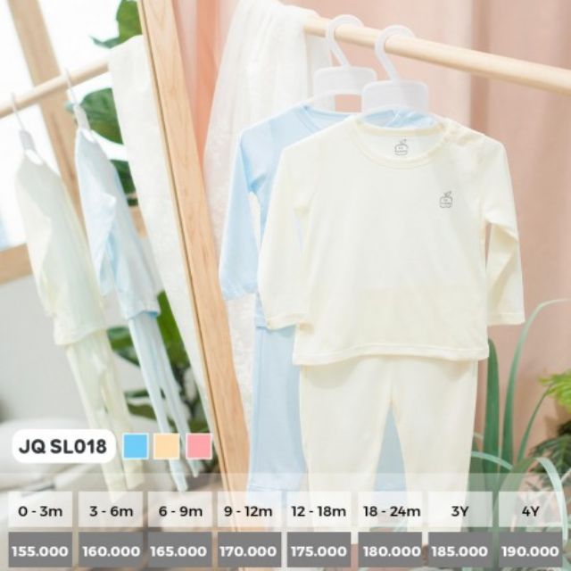 Bộ dài tay bamboo La pomme 8kg đến 19kg